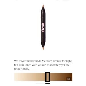 Flesh Hide the Evidence Double Concealer 07 Medium Bronze Dual-Ended Stick NEW